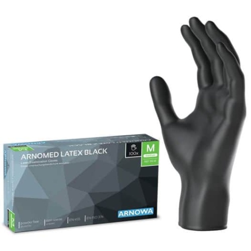 Tattoo Black Latex Gloves